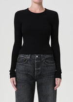 Alma Shrunken Crewneck~ Black