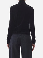 Pascale Velvet Turtleneck ~ Black