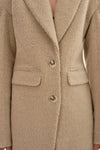 Aaliyah Textured Hourglass Coat ~ Beige