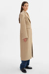 Aaliyah Textured Hourglass Coat ~ Beige