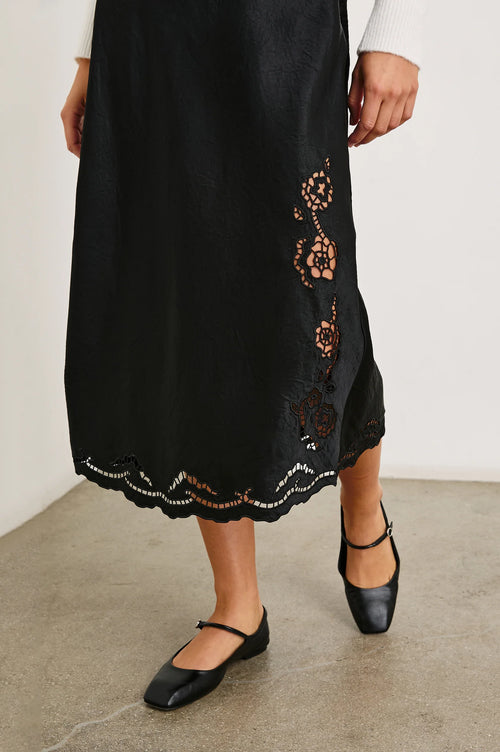 Anya Skirt ~ Black Eyelet