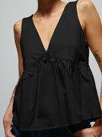 Attenia Babydoll Tank ~ Jet Black