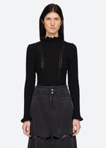 Riva Ribbed Turtleneck Top