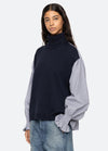 Devana Combo Sweater ~ Navy