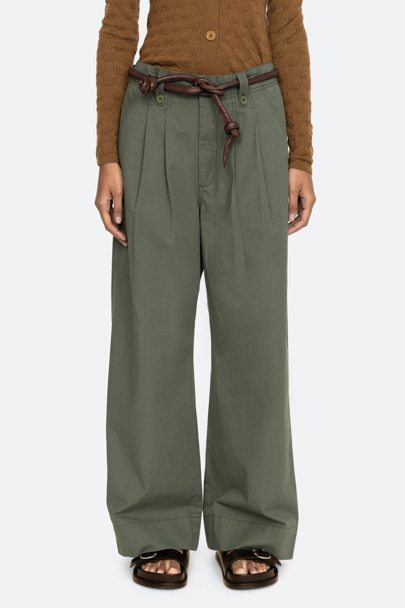 Samaka Pants W/ Belt ~ Thyme