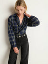 Beckett Blouse ~ Starry Night Plaid