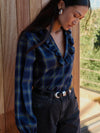 Beckett Blouse ~ Starry Night Plaid