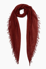 Fired Brick Cashmere and Silk Scarf