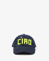 Baseball Hat ~ Navy w/ Printed Yellow Ciao