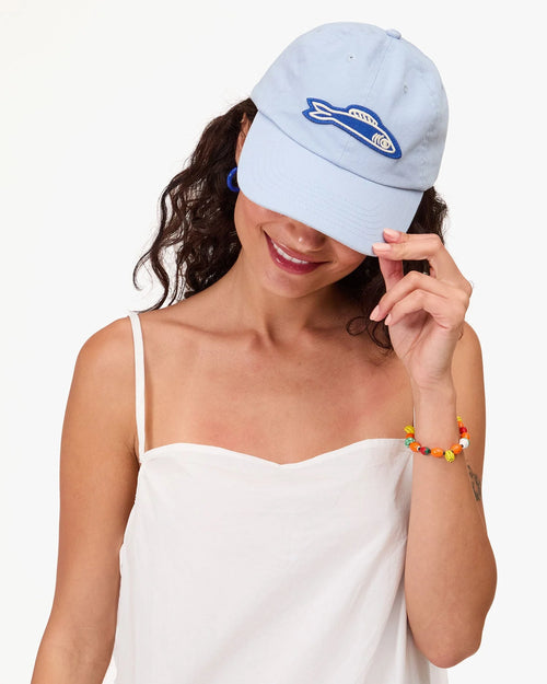 Sardine Baseball Hat ~ Baby Blue