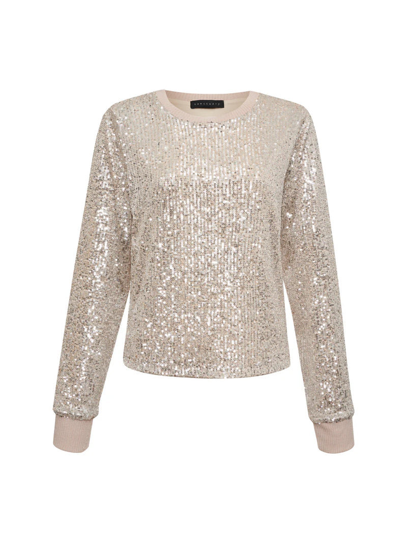 Sparkle Together Top ~ Champagne