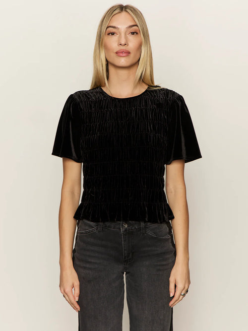We Belong Together Velvet Top ~ Black