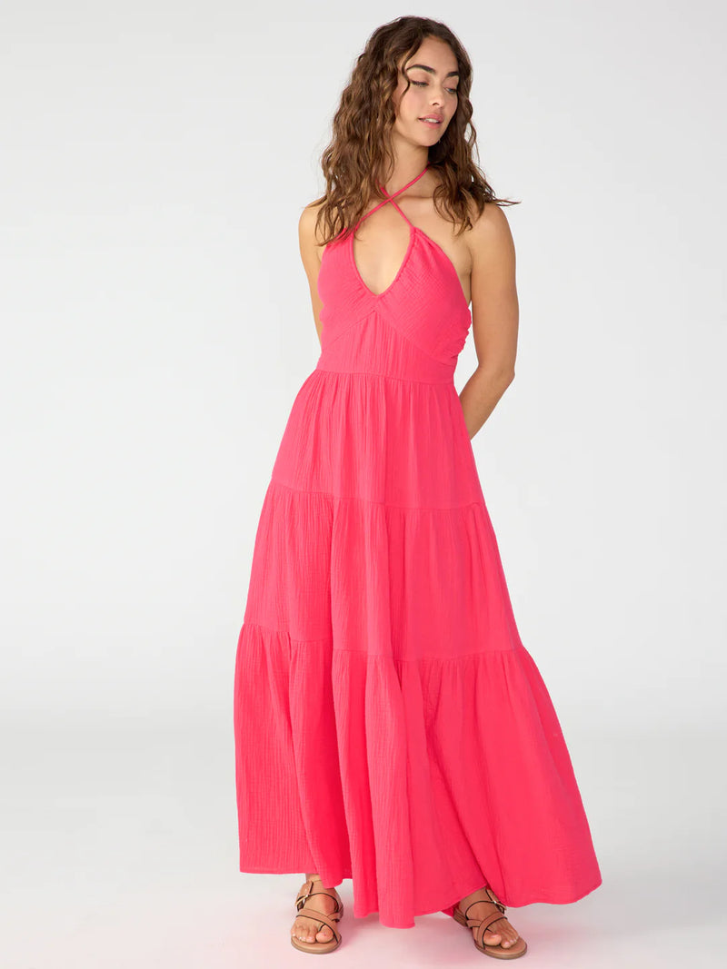 Tiered sales halter dress