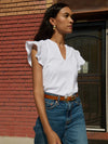 Christa Ruffle Top