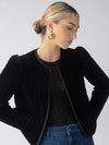 Quilted Velvet Jacket ~Black