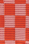 Bree Sweater Tank ~ Pink/Orange Check