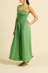 Carmen Dress ~ Green Medallion
