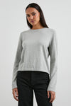 Cotton Cashmere Long Sleeve Tee ~Heather Grey