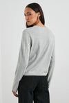 Cotton Cashmere Long Sleeve Tee ~Heather Grey