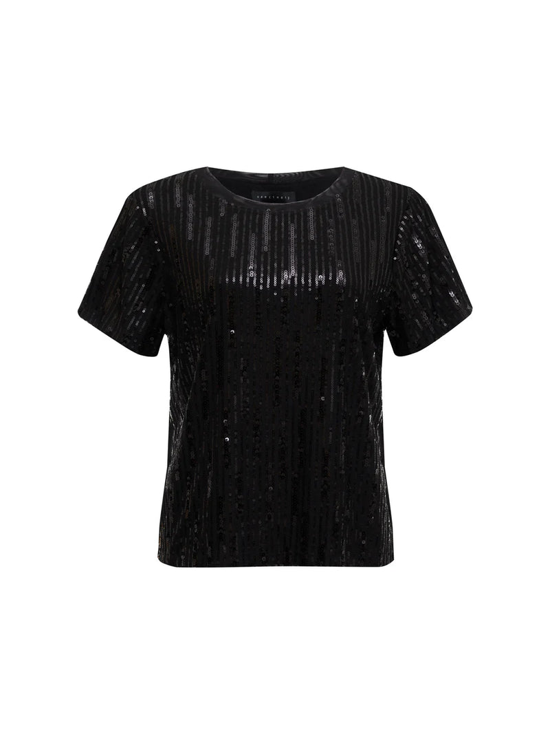 Sequin Perfect Tee ~ Black