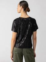 Sequin Perfect Tee ~ Black