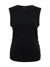 Ribbed Ruched Tank ~ Black