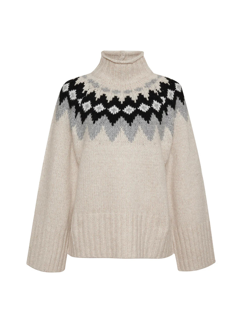 Tis The Season Fairisle Sweater ~ Toasted Almond Multi