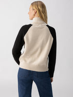 Cozy Day Sweater ~ Toasted Almond/Black