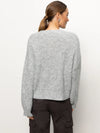 Fuzzy Volume Sleeve Sweater ~ Heather Grey