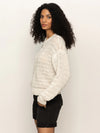 Open Knit Bomber ~ Chalk