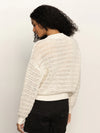 Open Knit Bomber ~ Chalk