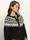 Fairisle Crewneck Cardi ~ Ink Multi