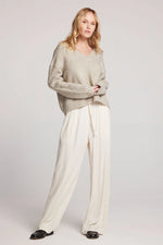 V-Neck Sweater ~ Toasted Coconut