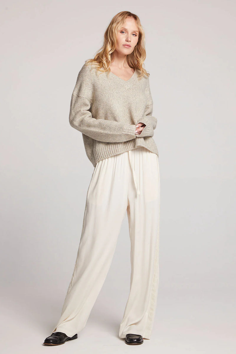 V-Neck Sweater ~ Toasted Coconut