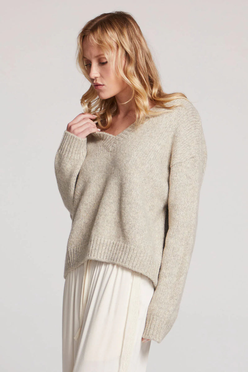 V-Neck Sweater ~ Toasted Coconut