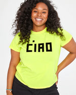 Classic Tee ~ Neon Yellow w/ Ciao