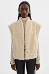 Dua Reversible Faux Fur Vest ~ Ecru