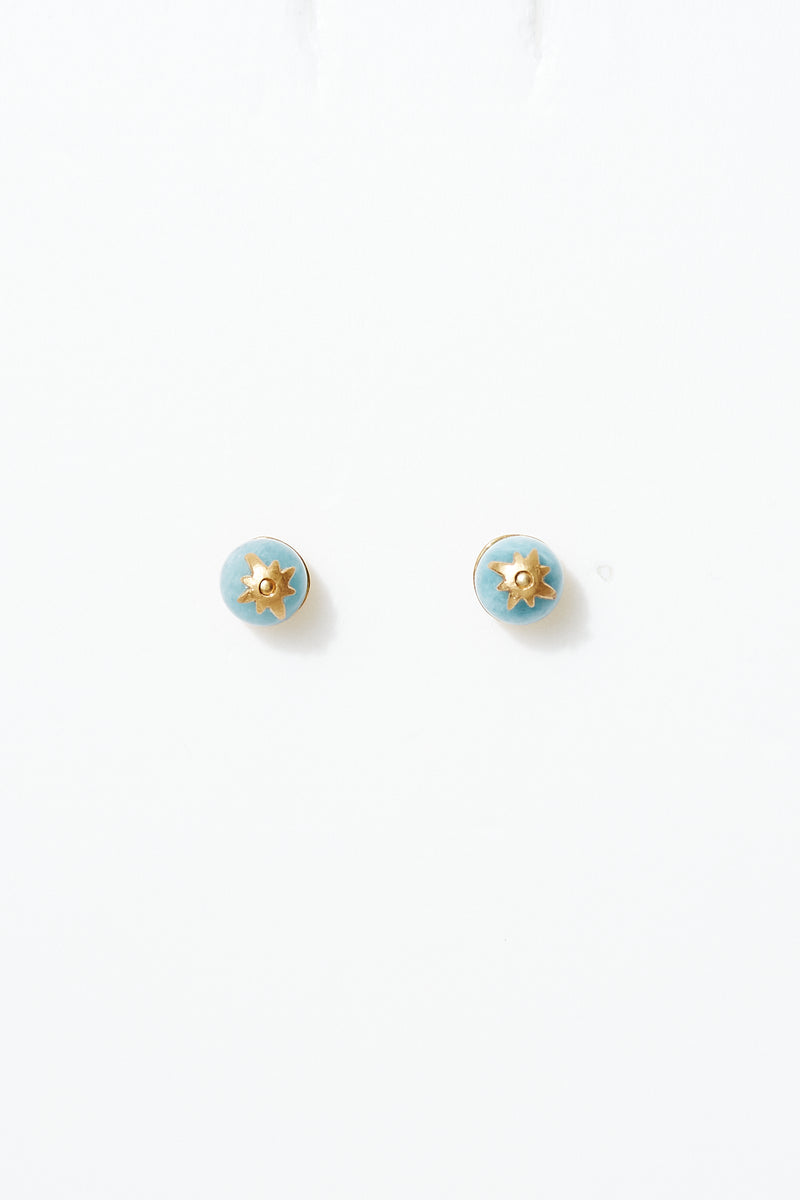 Cecilia Stud Earrings ~ Aqua