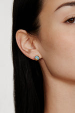 Cecilia Stud Earrings ~ Aqua