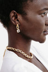 Ellis Earrings ~ Crystal / Gold