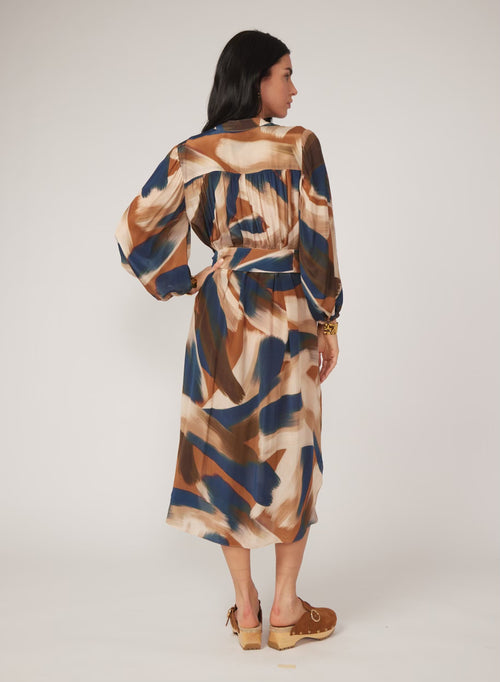 Elora Dress ~ Brushstroke Swirl