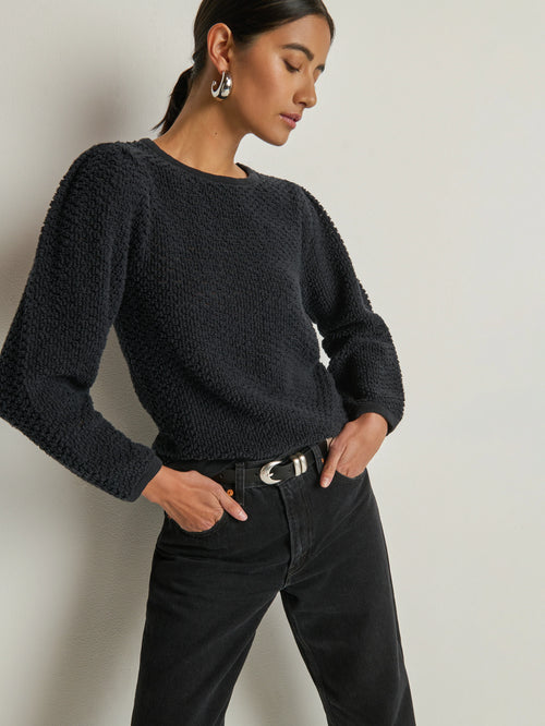 Etta Lace Popover ~ Jet Black