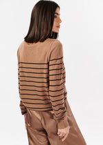 Lucinda Sweater ~ Nutshell Stripe