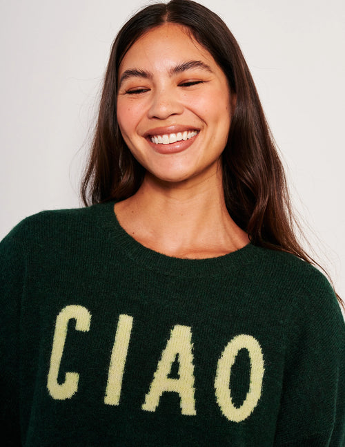 Ciao Crew Neck Sweater ~ Everglade