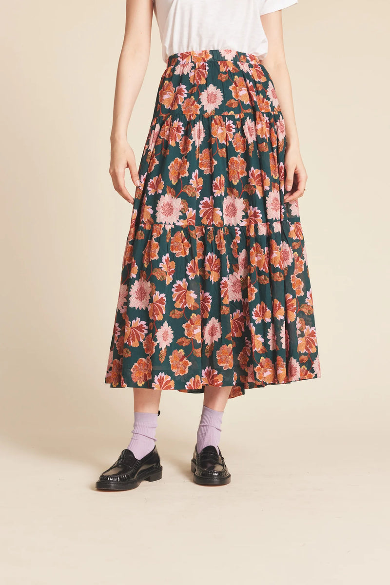 Makena "B" Skirt ~ Carnation Print