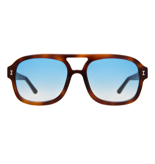 Memphis Havana Sunglasses ~ Blue Gradient