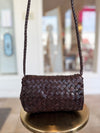 Mini Chocolate Woven Crossbody