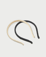 Anya Gold/Black Skinny Headband Set