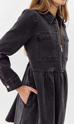 Lia Denim Zip Dress