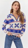 Nixie Collard Ribbed Knit Sweater